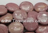 CRC73 15.5 inches 16mm flat round rhodochrosite gemstone beads