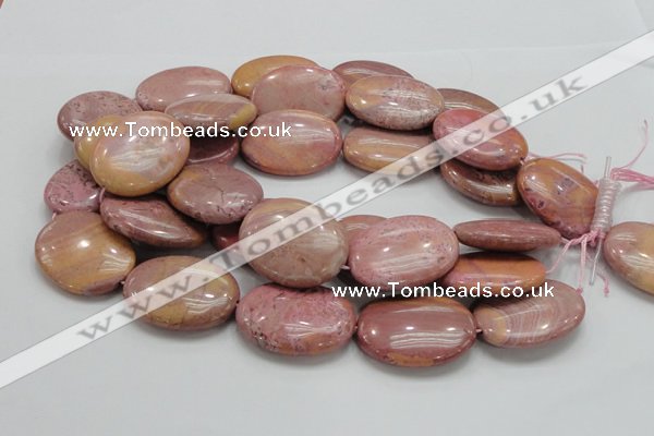 CRC79 15.5 inches 30*40mm oval rhodochrosite gemstone beads