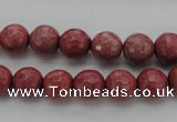 CRC803 15.5 inches 10mm faceted round Brazilian rhodochrosite beads