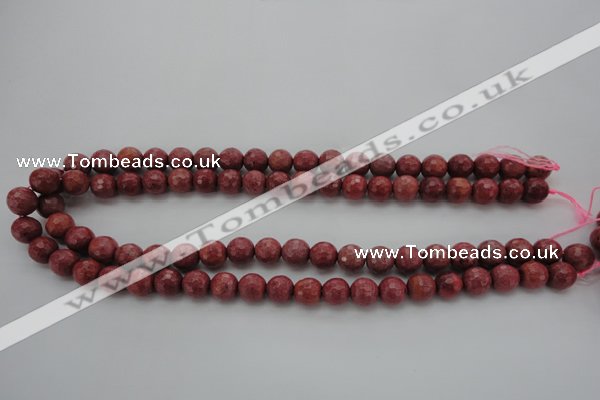 CRC803 15.5 inches 10mm faceted round Brazilian rhodochrosite beads