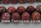 CRC804 15.5 inches 12mm faceted round Brazilian rhodochrosite beads