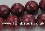 CRC807 15.5 inches 18mm faceted round Brazilian rhodochrosite beads