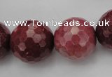 CRC808 15.5 inches 20mm faceted round Brazilian rhodochrosite beads