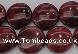 CRC818 15.5 inches 20mm flat round Brazilian rhodochrosite beads