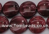 CRC819 15.5 inches 25mm flat round Brazilian rhodochrosite beads