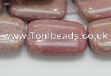 CRC83 15.5 inches 22*30mm rectangle rhodochrosite gemstone beads