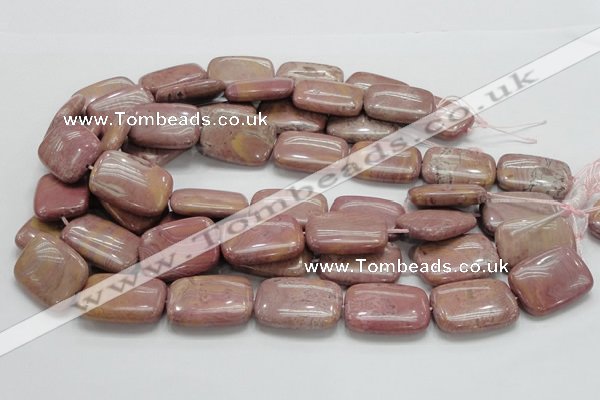 CRC83 15.5 inches 22*30mm rectangle rhodochrosite gemstone beads