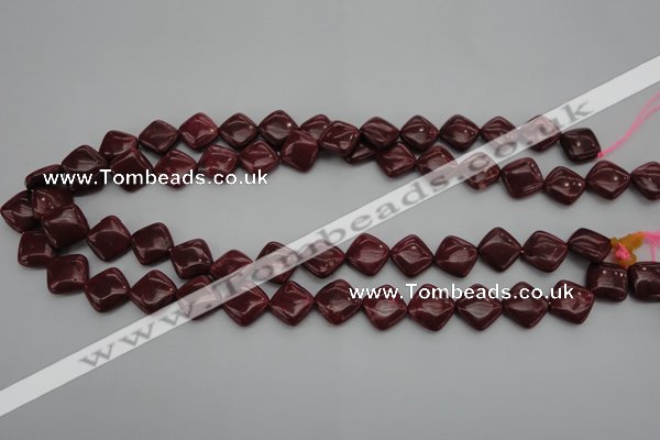 CRC840 15.5 inches 12*12mm diamond Brazilian rhodochrosite beads