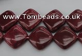 CRC841 15.5 inches 14*14mm diamond Brazilian rhodochrosite beads