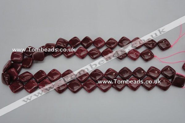 CRC841 15.5 inches 14*14mm diamond Brazilian rhodochrosite beads