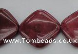 CRC842 15.5 inches 25*25mm diamond Brazilian rhodochrosite beads