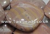 CRC87 15.5 inches 40*40mm diamond rhodochrosite gemstone beads