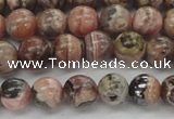 CRC902 15.5 inches 7mm round natural rhodochrosite beads