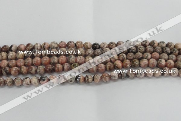 CRC902 15.5 inches 7mm round natural rhodochrosite beads