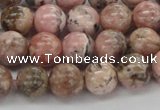 CRC904 15.5 inches 9mm round natural rhodochrosite beads