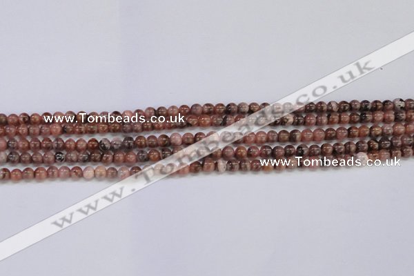 CRC911 15.5 inches 4mm round natural rhodochrosite beads