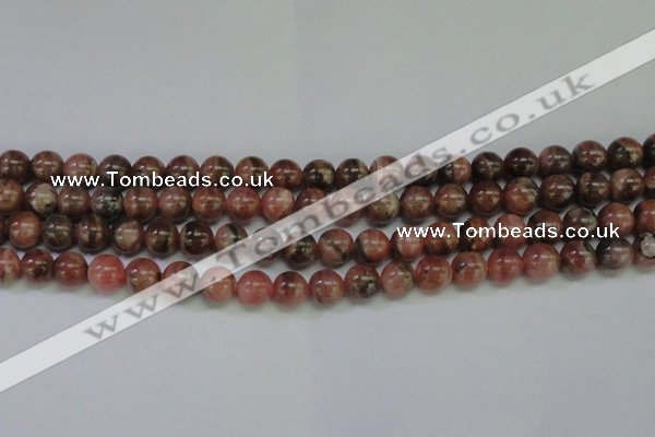 CRC915 15.5 inches 8mm round natural rhodochrosite beads