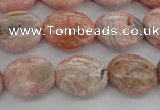 CRC930 15.5 inches 8*12mm oval natural rhodochrosite beads