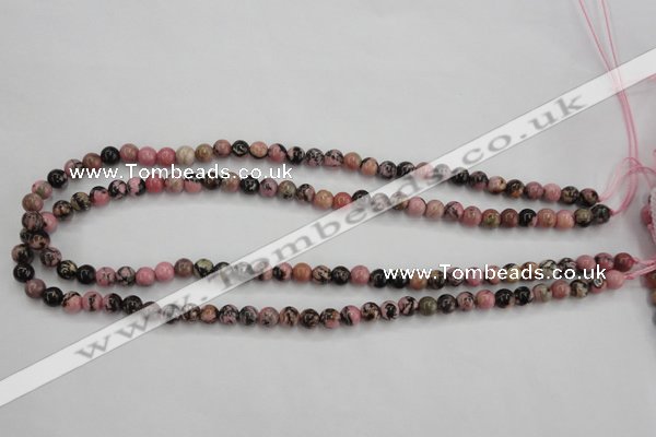 CRD01 15.5 inches 6mm round natural rhodonite gemstone beads