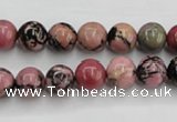 CRD02 15.5 inches 8mm round natural rhodonite gemstone beads