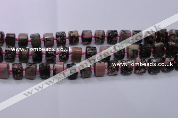 CRD20 15.5 inches 11*15*15mm faceted triangle rhodonite gemstone beads