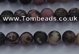 CRD23 15.5 inches 4mm round matte rhodonite beads wholesale