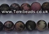 CRD25 15.5 inches 8mm round matte rhodonite beads wholesale