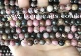 CRD352 15.5 inches 8mm round rhodonite beads wholesale