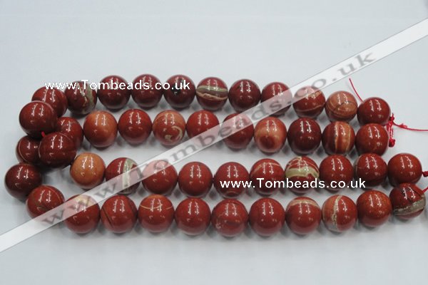 CRE03 16 inches 18mm round natural red jasper beads wholesale