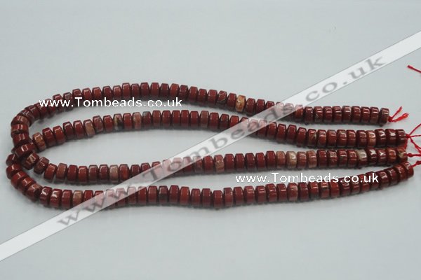 CRE05 16 inches 5*8mm rondelle natural red jasper beads wholesale