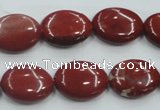 CRE11 16 inches 13*18mm oval natural red jasper beads wholesale