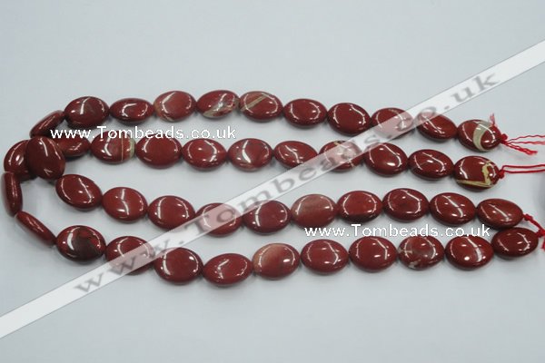 CRE11 16 inches 13*18mm oval natural red jasper beads wholesale