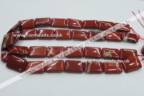 CRE17 16 inches 18*25mm rectangle natural red jasper beads wholesale