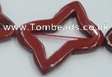 CRE23 16 inches 30*40mm bowknot natural red jasper beads wholesale