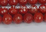 CRE340 15.5 inches 8mm faceted round red jasper beads