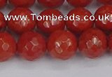 CRE342 15.5 inches 12mm faceted round red jasper beads