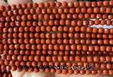 CRE383 15 inches 4mm faceted round red jasper beads wholesale