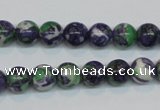 CRF03 15.5 inches 8mm round dyed rain flower stone beads wholesale