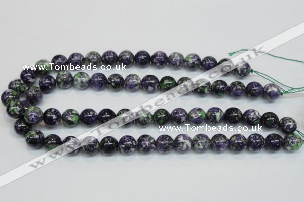 CRF05 15.5 inches 12mm round dyed rain flower stone beads wholesale