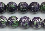 CRF06 15.5 inches 14mm round dyed rain flower stone beads wholesale