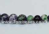 CRF10 15.5 inches multi sizes round dyed rain flower stone beads