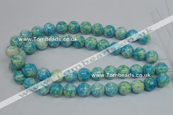 CRF106 15.5 inches 16mm round dyed rain flower stone beads wholesale