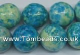 CRF107 15.5 inches 18mm round dyed rain flower stone beads wholesale