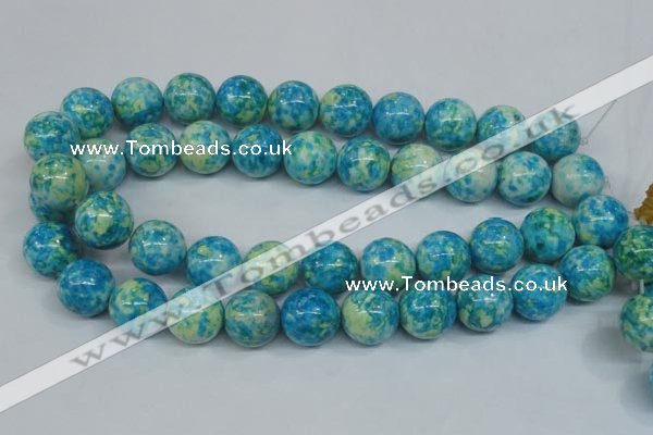 CRF107 15.5 inches 18mm round dyed rain flower stone beads wholesale