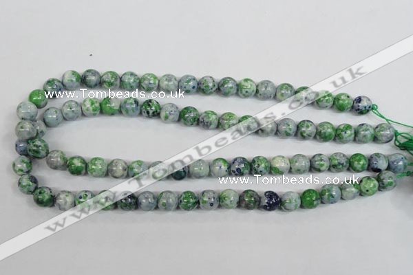 CRF151 15.5 inches 6mm round dyed rain flower stone beads wholesale