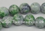 CRF154 15.5 inches 12mm round dyed rain flower stone beads wholesale