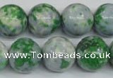 CRF156 15.5 inches 16mm round dyed rain flower stone beads wholesale