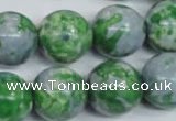 CRF157 15.5 inches 18mm round dyed rain flower stone beads wholesale