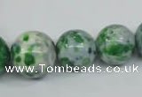 CRF162 15.5 inches 10mm - 20mm round dyed rain flower stone beads