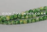 CRF180 15.5 inches 4mm round dyed rain flower stone beads wholesale